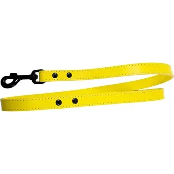 Vodítko pro psa BAFPET Kožené vodítko HERRY, černé kování - Žlutá