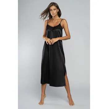 Dámská noční košile Dámská noční košile dlouhá Dotyk Černá - Italian Fashion Barva: černá, Velikost: L