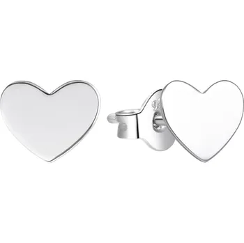 Náušnice AGATO Minimalistické stříbrné náušnice srdíčka AGT-E176P