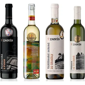 Víno Znovín Znojmo Medailová kolekce vín 3x0,75l, 1x0,5l