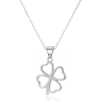 Náhrdelník AGATO Jemný stříbrný náhrdelník se čtyřlístkem AGS1605/47