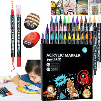 SADA 3 AKRYLOVÝCH FIXY 6 KS Fixy Popisovače S BARVOU