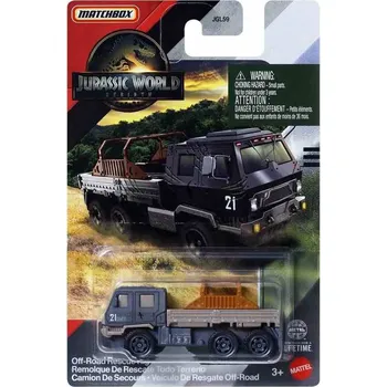 Mattel Matchbox™ Jurský svět Rebirth, kovový angličák OFF-ROAD RESCUE RIG, JGK99
