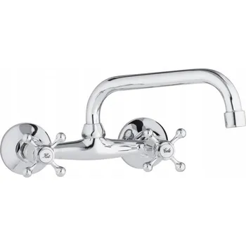 Vodovodní baterie Kuchyňská nástěnná baterie RETRO chromovaná pro dřez