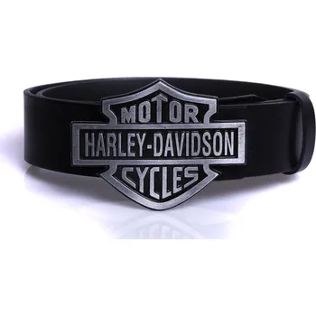 Opasek TXR Kožený opasok Harley-Davidson 100 cm (Moto opasok s prackou Harley-Davidson, vyrobený z hovädzej lícovej kože, zaručujúci dlhú životnosť.)