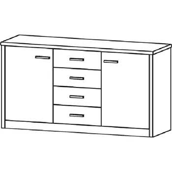 Komoda Komoda BMB Adriana Kombi dub cink Dub cink, Dub olej grafit