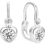 AGATO Něžné dívčí náušnice se srdíčky AGUC2557D-WHITE