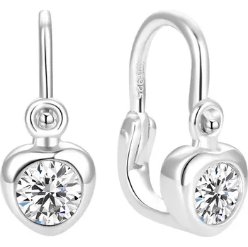 Náušnice AGATO Něžné dívčí náušnice se srdíčky AGUC2557D-WHITE