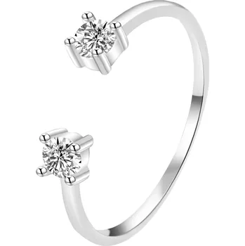 Prsten AGATO Půvabný otevřený prsten se zirkony AGT-R20W Velikost: 42-52 (0,86 g)