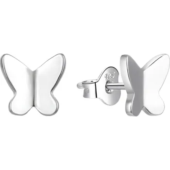 Náušnice AGATO Minimalistické stříbrné náušnice motýlci AGT-E174P