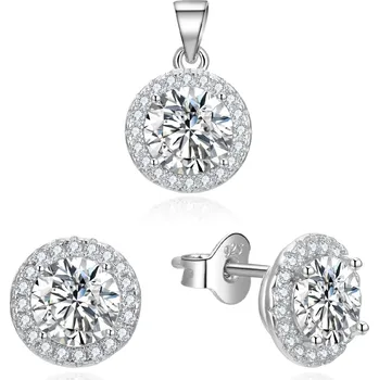 Náušnice AGATO Blyštivá souprava šperků se zirkony AGSET360