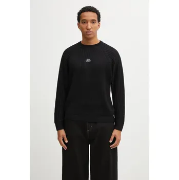 Dámský svetr Svetr s příměsí vlny Filling Pieces Knit Sweater Raglan, XL, černá, 99X