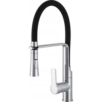 Vodovodní baterie Stojánková kuchyňská baterie Brenor Bateria Vegas chrom černá, stříbrná