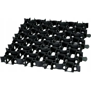 Parkovací trávníkový rošt 49,2x49,2x3,9 cm černá, odolná, venkovní