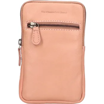 Dámská kožená crossbody kabelka na doklady The Chesterfield Brand Salva - růžová