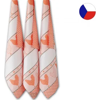 Utěrka Velikonoční utěrky EXTRA Slepičky oranžové 3ks