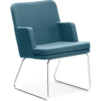 Křeslo Křeslo EASY, kovové nohy, potah Medley, mořská modř