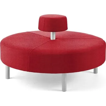 Pohovka Kulatá sedačka DOT, kruhové opěradlo, Ø 1300 mm, potah Medley, červená