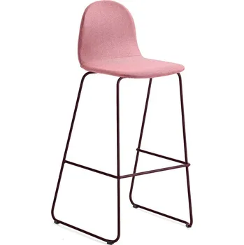 Jídelní židle Barová židle GANDER, výška sedáku 790 mm, polstrovaná, podzimní červeň