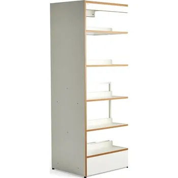 Dílenský regál Regál na knihy STORY, přídavný, oboustranný, 1920x723x585 mm, 5 polic, bílá