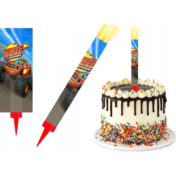 Dortová svíčka FONTÁNA DORTOVÁ SVÍČKA DORTOVÝ OHŇOSTROJ SVÍČKA Blaze a mega stroje Auta 1