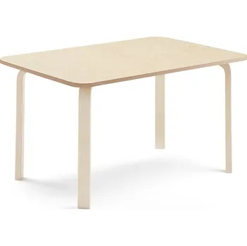 Jídelní stůl Stůl ELTON, 1200x700x640 mm, bříza, akustické linoleum, béžová