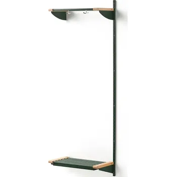 Věšák Šatní stěna JEPPE, přídavná sekce, 1790x600x300 mm, bříza/zelená