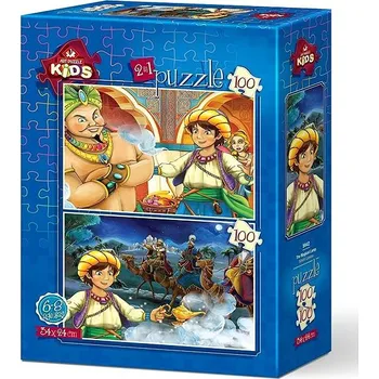 Puzzle ART PUZZLE Puzzle Aladin a kouzelná lampa 2 × 100 dílků