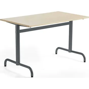 Jídelní stůl Stůl PLURAL, 1200x700x720 mm, akustická HPL deska, bříza, antracitově šedá