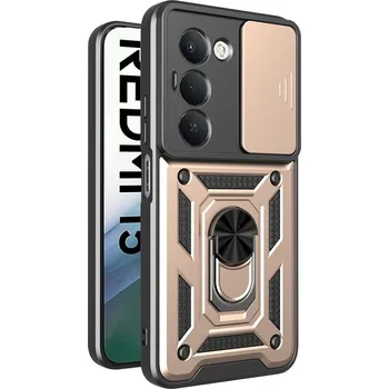 Pouzdro na mobilní telefon Slide odolný kryt na Xiaomi Redmi 15 4G (171mm) - zlatý