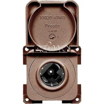 Elektrická zásuvka Inprojal Vestavěná zásuvka 12V s krytem, hnědá, volná