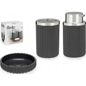 Sada koupelnových doplňků Berilo, 3 kusy, černá