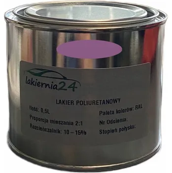 Lak na dřevo Barva průmyslová, polyuretanový lak polomatný 0,5l 2:1 RAL 4001