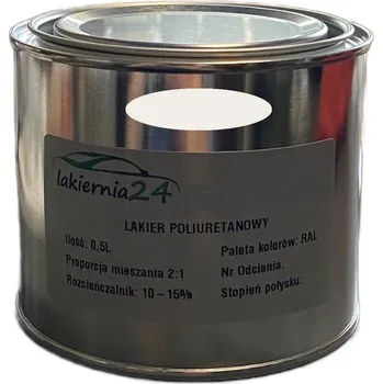 Lak na dřevo Barva Průmyslová polyuretanová barva, polyuretanový lak, lesklý, 0,5l, poměr míchání 2:1, RAL 9002