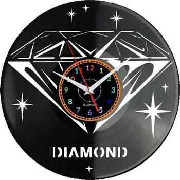 Hodiny Diamant Nástěnné Hodiny Vinylová Deska Moderní Dekorativní Dárek
