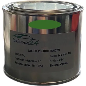 Lak na dřevo Barva Průmyslový polyuretanový lak polomat 0,5l 2:1 RAL 6010