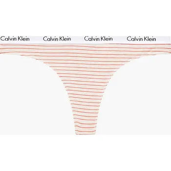 Dámské oblečení Tanga D1617E - WAN - béžová s proužkem - Calvin Klein Barva: béžová, Velikost: L