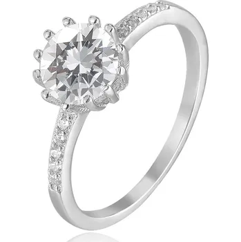 Prsten AGATO Půvabný stříbrný prsten se zirkony AGG206 Velikost: 50 (2,3 g)