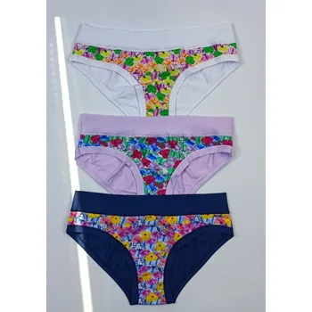 Kalhotky Dámské kalhotky 6518D Mix barev - Lovelygirl Barva: bílá-mix barev, Velikost: 4-L