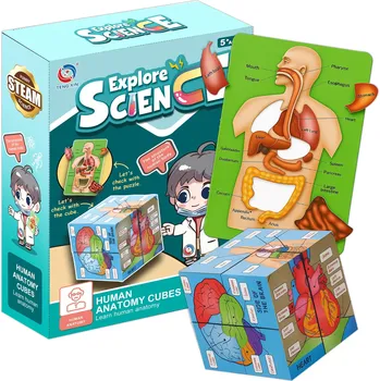 Lidské tělo KOSTKA Vzdělávací s popisem orgánů Učení a Zábava