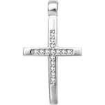 AGATO Stříbrný přívěsek křížek se zirkony AGH752