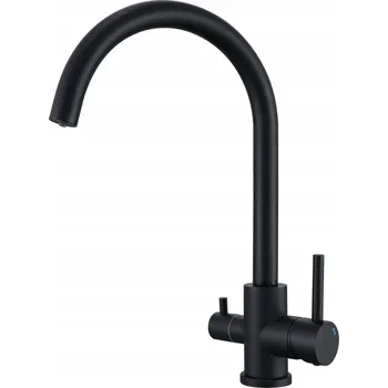 Vodovodní baterie Kuchyňská stojánková baterie Brenor černá matná / černá