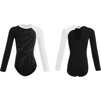 Body BALETNÍ/GYMNASTICKÝ DRES BÍLÝ ASYMETRICKÝ - VELIKOST 100