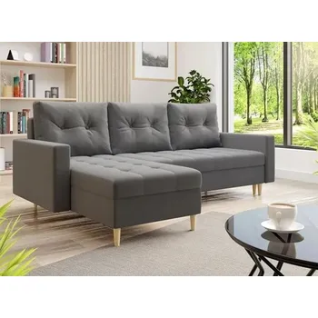 Sedací souprava Sedací souprava Nikol, 231 x 147 cm, skladem v šedé látce, univerzální roh