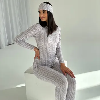 Dámské termoprádlo TERMOVEL Dámské spodky s pleteným vzorem VELIKOST: 2XL