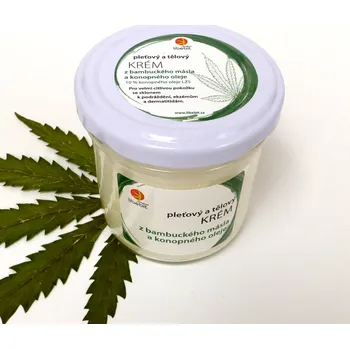 Tělový balzám libebit krém z bambuckého másla a konopného oleje ve skle