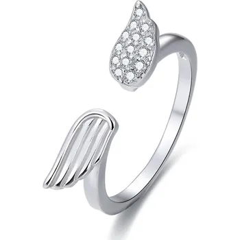 Prsten AGATO Otevřený stříbrný prsten se zirkony AGG336 Velikost: 60 (2,06 g)