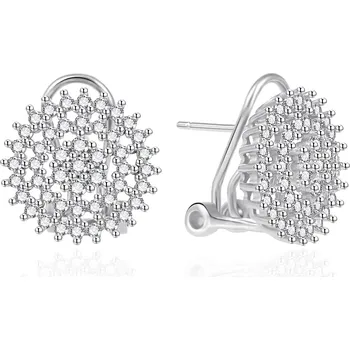 Šperk AGATO Třpytivé stříbrné náušnice se zirkony AGT-E030KKW
