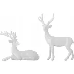 Bloomingville CHRISTMAS PRANZER Vánoční dekorace - Jelen 2 Ks / Bílý