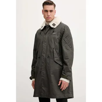 Dámská parka Parka Aeronautica Militare zelená barva, přechodná, AB3020UCT04215 97X, vel. 52